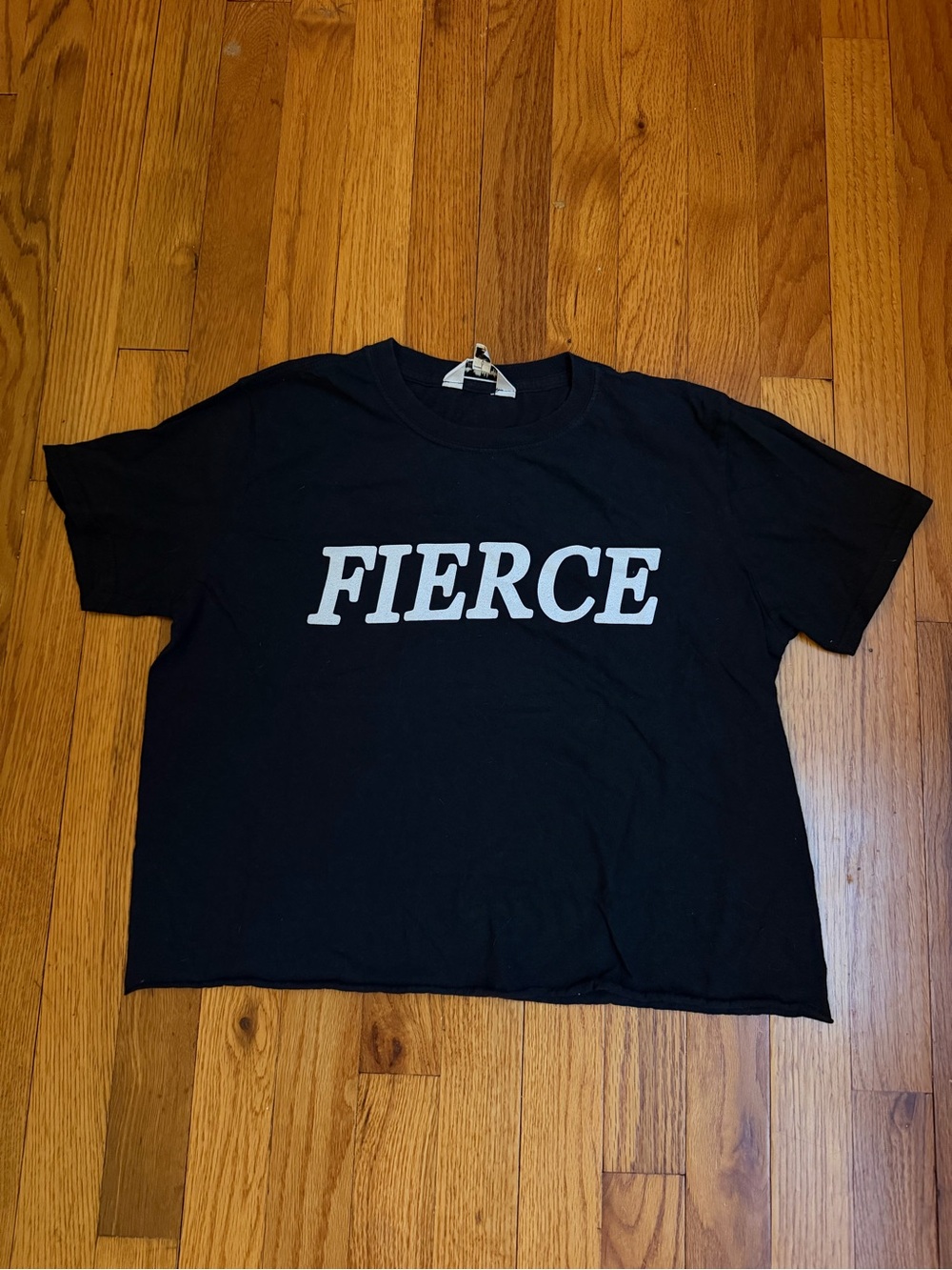 Miss Selfridge Black Tee with White "FIERCE" Graphic
